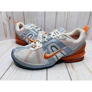 Nike Womens Air Max 90 314021-181 White Orange Running Shoes Lace Up Size 7.5